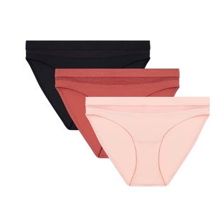 💜 No Boundaries Mesh Madness Bikini Panties (Junior or Women's), 3 Pack